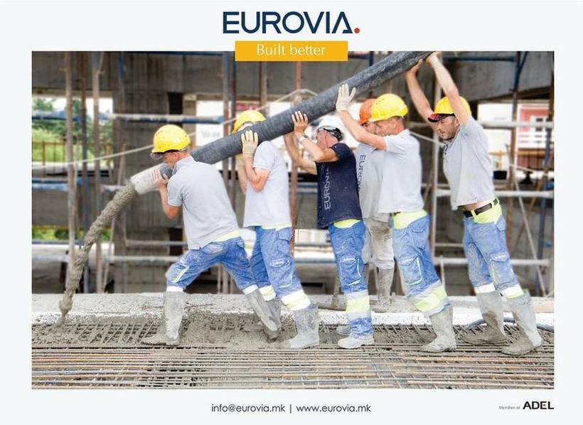 ЕУРОВИА, водечка компанија со долгогодишно искуство на полето на градежништво, логистика, и трговија со градежни материjали вработува