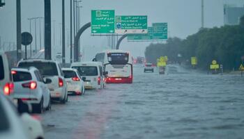 Апокалиптични сцени: Во Дубаи денеска врнеше дожд колку што обично паѓа за една година