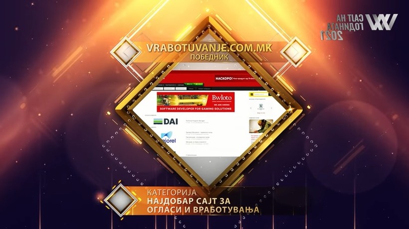 Vrabotuvanje.com.mk e прогласен за Најдобар сајт за огласи и вработувања!