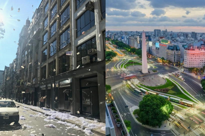 Вистинска атракција: Аргентинците имаат посебен ден за фрлање на канцелариски материјал низ прозорец
