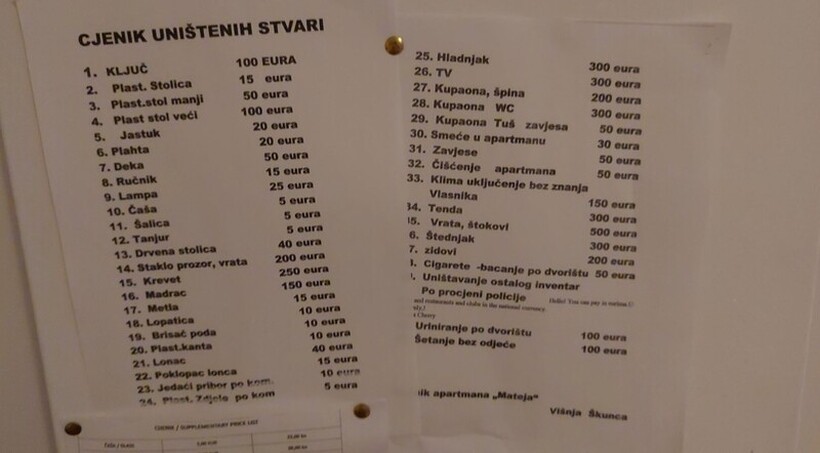 Користење клима без знаење на газдата 150 евра- приказни од одмор