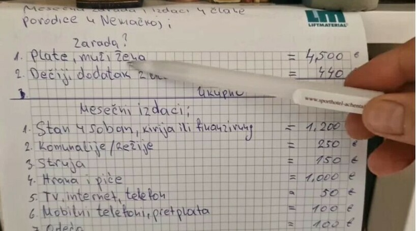 Еве како изгледа кога балканец ги пресметува трошоците за живот во Германија