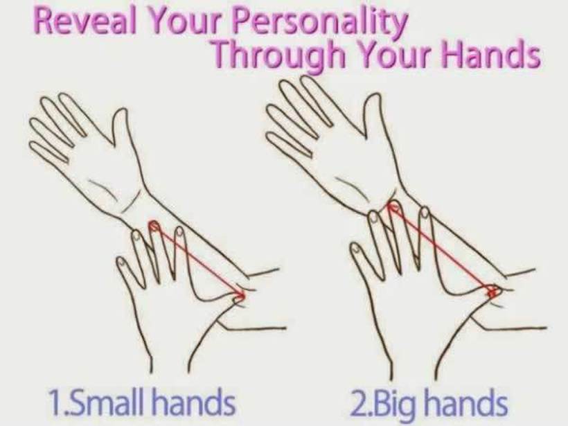 Големината на рацете открива многу за вас, еве и што
