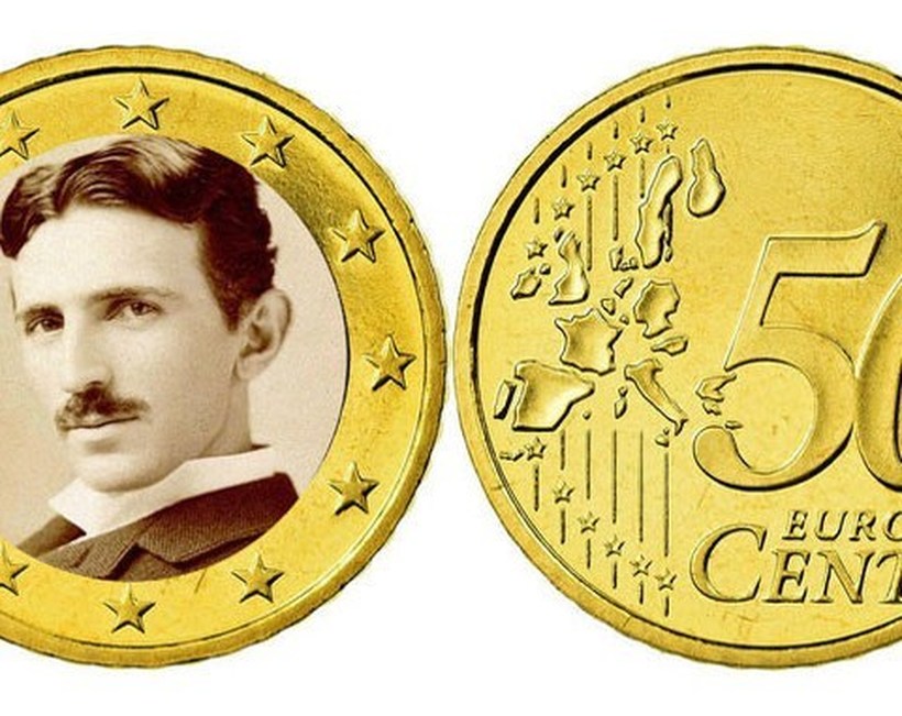 На хрватските евро монети ќе биде ликот на Никола Тесла